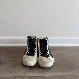 P448 Women’s Black and White High Top Sneaker Shoes